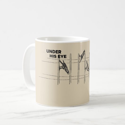 Unter seiner Augen-Tasse Kaffeetasse (Vorderseite Links)