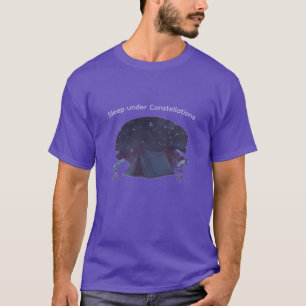 "Unter Sternbildern schlafen" Camping und Astronom T-Shirt