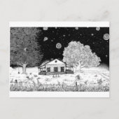 Unter Sternenbild Pen und Tinte Postkarte (Vorderseite)