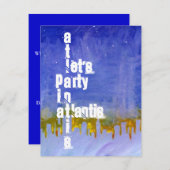 "UNTER THEMED PARTY EINLADUNG DEM MEER" ATLANTIS (Vorne/Hinten)