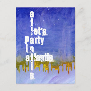 "UNTER THEMED PARTY EINLADUNG DEM MEER" ATLANTIS