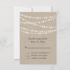 Unter Twinkle Leuchten auf Burlap-UAWG Einladung