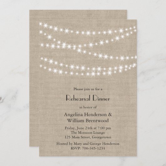 Unter Twinkle-Lichtern auf Einladung (Vorne/Hinten)