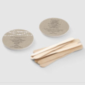 Unter Twinkle Lights on Burlap Wedding Program Fan Fächer (Non-assembled)