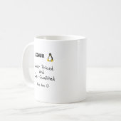 Unter veranschlagter Linux-Tasse Kaffeetasse (Vorderseite Links)
