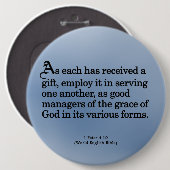 Unter Verwendung der Geschenke von Gott1 Button (Vorne & Hinten)