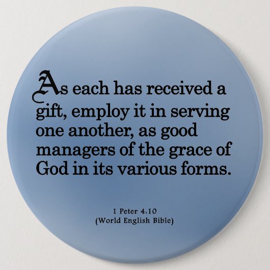 Unter Verwendung der Geschenke von Gott1 Button (Vorderseite)