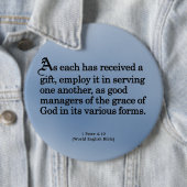 Unter Verwendung der Geschenke von Gott1 Button (Beispiel)