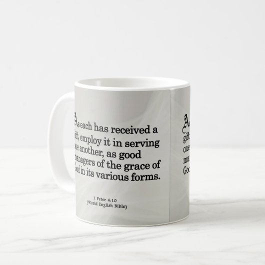 Unter Verwendung der Geschenke von Gott1 Kaffeetasse (Vorderseite Links)