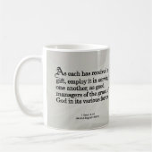 Unter Verwendung der Geschenke von Gott1 Kaffeetasse (Links)