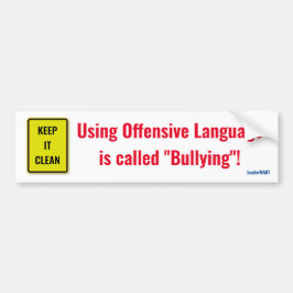 Unter Verwendung der offensiven Sprache wird Autoaufkleber