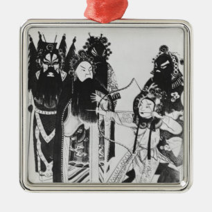 Unter Verwendung eines Bogens am Tor von Yven Silbernes Ornament