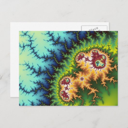Unter Wald - Fraktal Postkarte (Vorne/Hinten)