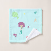 Unter Wasser kreieren blaue Muster Badhandtuch Set (Waschlappen)