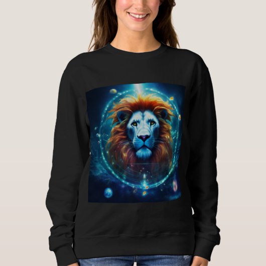 unter Wasser Löwe Gesichtskunst Sweatshirt (Vorderseite)