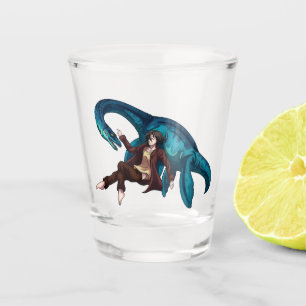 Unter Wasser mit einem Plesiosaurus Schnapsglas