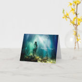 Unter Wasser - Notecard Karte (Gelbe Blume)