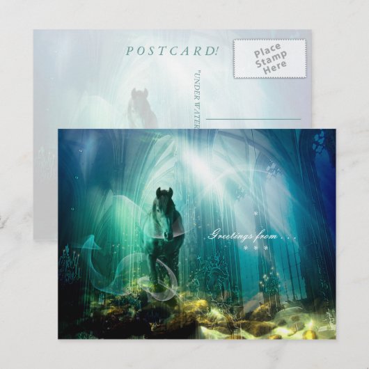 Unter Wasser - Postkarte (Vorne/Hinten)