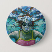 Unter Wasser schwimmen Button (Vorderseite)