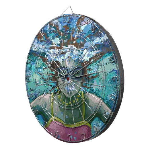 Unter Wasser schwimmen Dartscheibe (Vorderseite rechts)