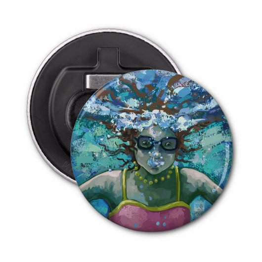 Unter Wasser schwimmen Flaschenöffner (Vorderseite)