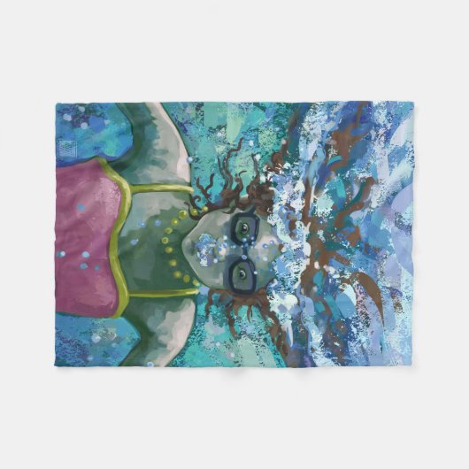 Unter Wasser schwimmen Fleecedecke (Vorderseite (Horizontal))