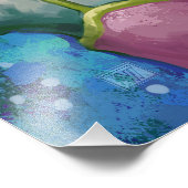 Unter Wasser schwimmen Fotodruck (Ecke)