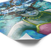 Unter Wasser schwimmen Fotodruck (Ecke)