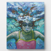 Unter Wasser schwimmen Fotoplatte (Vorderseite)