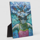 Unter Wasser schwimmen Fotoplatte (Seite)