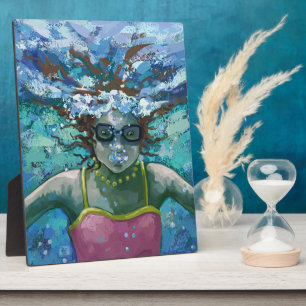 Unter Wasser schwimmen Fotoplatte