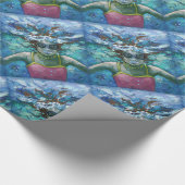 Unter Wasser schwimmen Geschenkpapier (Ecke)