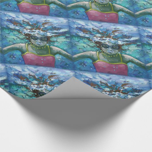Unter Wasser schwimmen Geschenkpapier (Ecke)