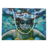 Unter Wasser-Schwimmen Große Geschenktüte (Rückseite)