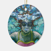 Unter Wasser schwimmen Keramik Ornament (Links)