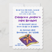 Unter Wasser schwimmen Party einladen Einladung (Rückseite)