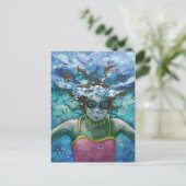 Unter Wasser schwimmen Postkarte (Stehend Vorderseite)