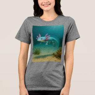 Unter Wasser Wunder: Der Axolotl Tri-Blend Shirt