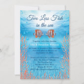 Unter Wasser zwei weniger Fische im Meer nach Hoch Einladung (Vorderseite)