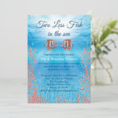 Unter Wasser zwei weniger Fische im Meer nach Hoch Einladung (Stehend Vorderseite)