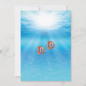 Unter Wasser zwei weniger Fische in der Verlobung Einladung (Rückseite)