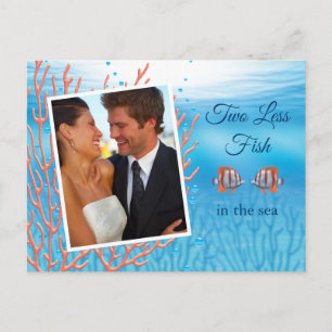 Unter Wasser zwei weniger Fische Save the Date im Postkarte