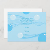 Unter Wasserblasen Pool Party Einladung (Vorne/Hinten)