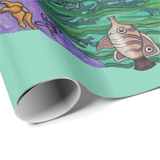 Unter WasserPferd Geschenkpapier (Rolleneckpunkt)