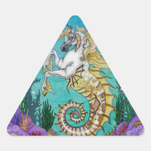 Unter WaterHorse Dreieckiger Aufkleber