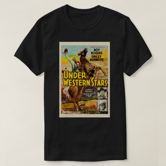 Unter Western Stars Cowboy Poster T - Shirt (Design vorne)