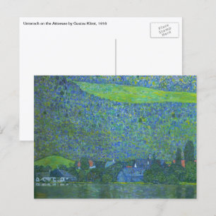Unterach am Attersee bei Klimt, Vintager Jugendsti Postkarte