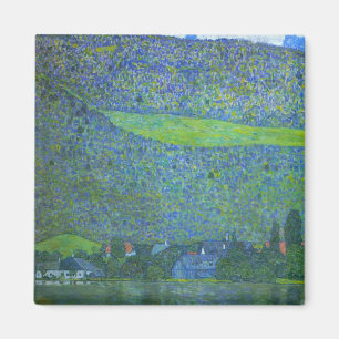 Unterach am Attersee von Klimt, Vintage Art Nouvea Magnet