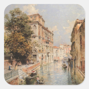 Unterberger’s Venedig-Aufkleber Quadratischer Aufkleber