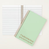 "#Unterbewusste Texte stecken in meinem Kopf" Jour Notizblock (Innen)